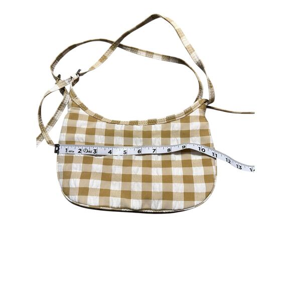 Zara Tan and White Gingham Small Shoulder Bag - Picture 5 of 6